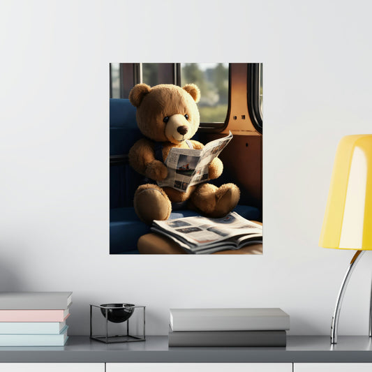 Teddy's Adventure in Knowledge - Premium Matte Vertical Poster